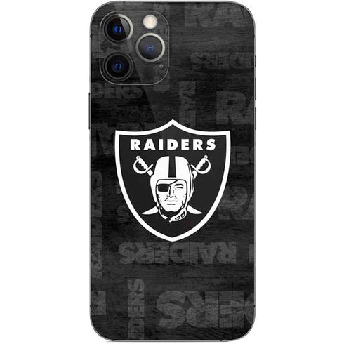 NFL Las Vegas Raiders Black & White iPhone 12 Pro Skin